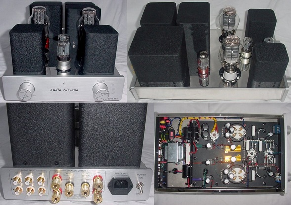 300b set triode vacuum tube amplifier four views