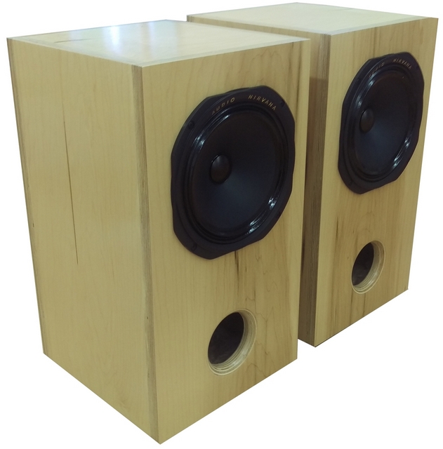 minimonitor diy full range blond speaker boxes