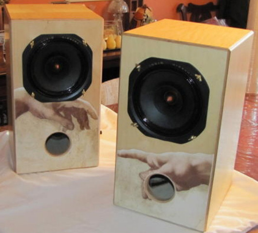 minimonitor diy full range speakers with artwork
