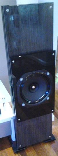 open baffle full range speaker with glass