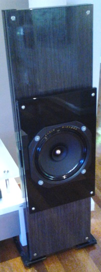 open baffle full range speaker with glass